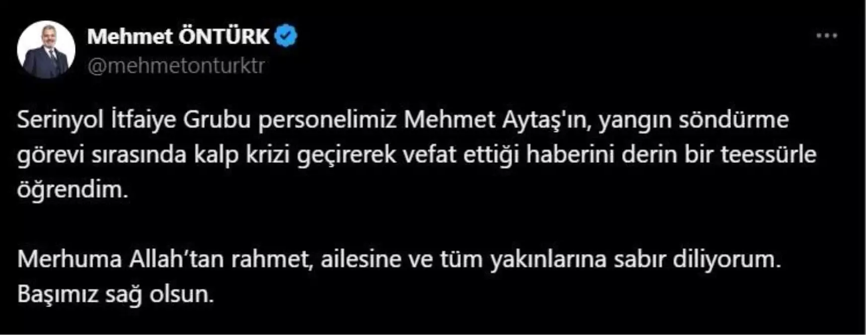 Yangın Söndürme Görevi Sırasında İtfaiye Personeli Kalp Krizi Geçirerek Hayatını Kaybetti